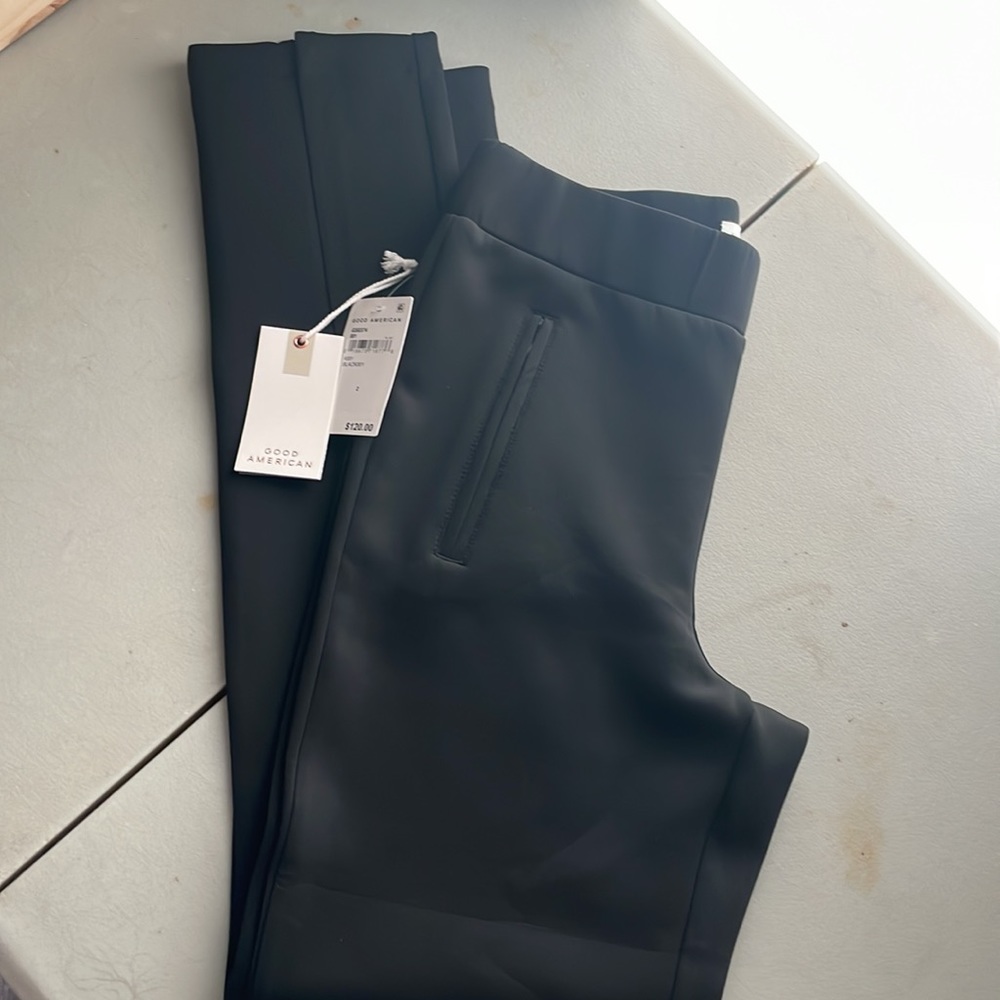 GOOD AMERICAN BLACK SCUBA PANTS - Picture 2 of 4